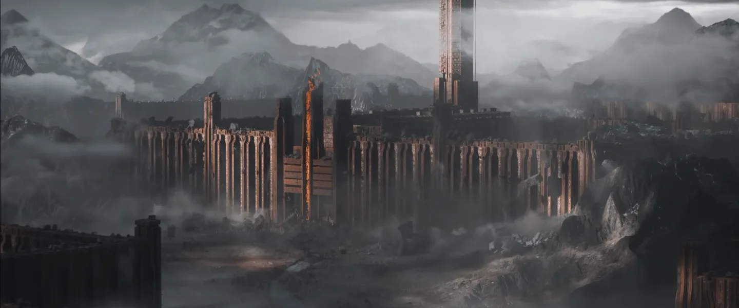 Atlas map with the Fortress risen after a Precursor Tower